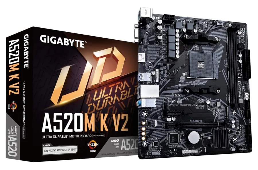 Placa Mãe Gigabyte A520M K V2 AM42xDDR4HDMID-SubM.2USB 3.2