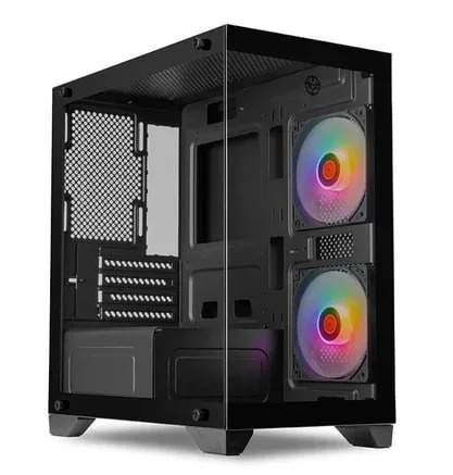 Gabinete Gamer TGT Gladiator, Rainbow, Mid-Tower, Lateral de Vidro, Com 2 Fans, Preto, TGT-GLD-BK