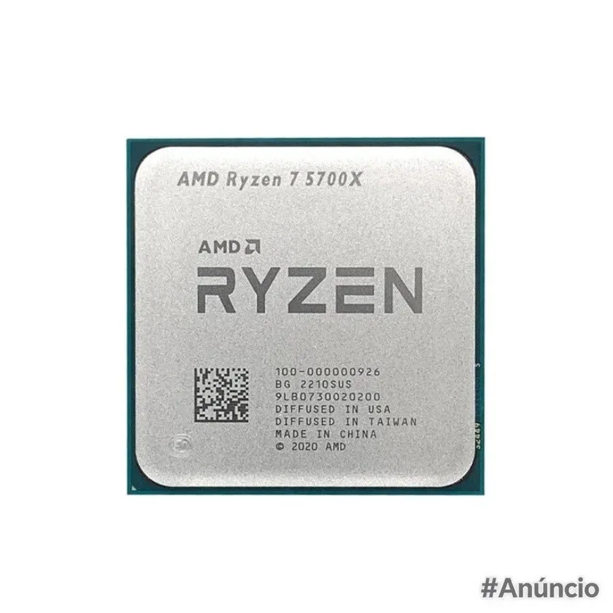 AMD Ryzen 7 5700X, 3,4 GHz, 8 núcleos, 16 threads, cache de 32 MB, soquete AM4, OEM