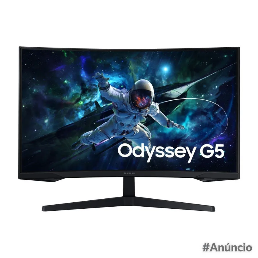 Monitor Gamer Samsung Odyssey G5 32, QHD, 165Hz, 1ms, Freesync, HDMI, DP