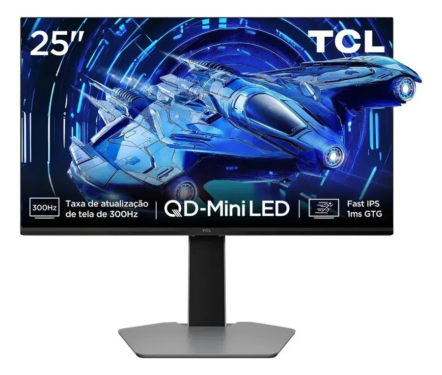 Monitor Gamer Tcl 25 Polegadas Qd-Mini Led Full Hd G64 300hz 1ms Gtg Freesync Hdr 600 Nits 25g64