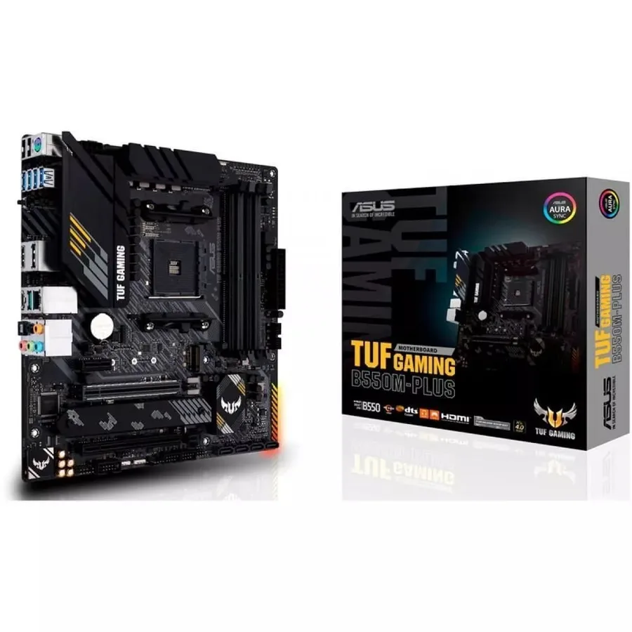 Placa-Mãe AMD AM4 Asus TUF GAMING B550M-Plus - 90MB14A0-C1BAY0