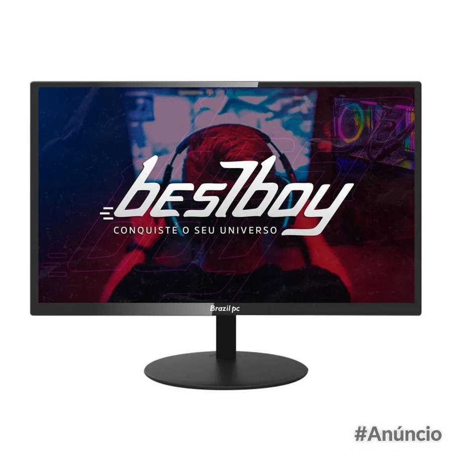 Monitor Brazilpc 19 Polegadas Led Widescreen 60hz Hdmivga Bpc-19we02-b Preto