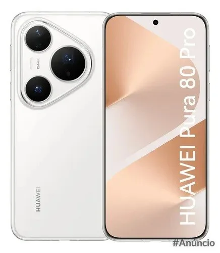 Smartphone HUAWEI Pura 80 Pro 12GB512GB Câmera Ultra-iluminação de 1 Polegada Câmera Teleobjetiva Macro Ultra-iluminação Cancelamento de Ruído por IA 5.170 mAh Dual SuperCharge Celular Branco