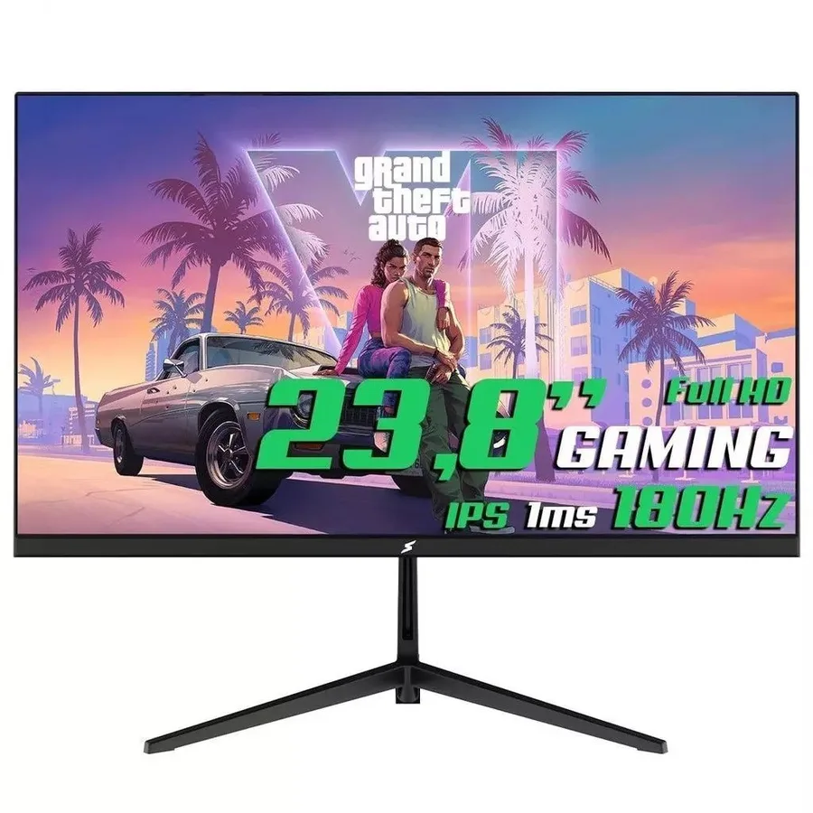 Monitor Gamer SuperFrame Precision, 23.8 Pol, Flat, Full HD, IPS, 1ms, 180Hz, 99 sRGB, SF-MN-PRE24FSIFD1B