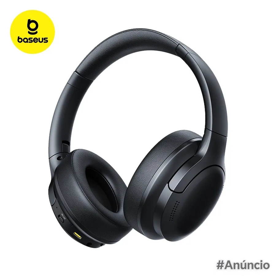 Headphone Baseus Bass BH1 Lite Sem Fio Bluetooth 6.0 Som Potente Leve Dobrável Confortável