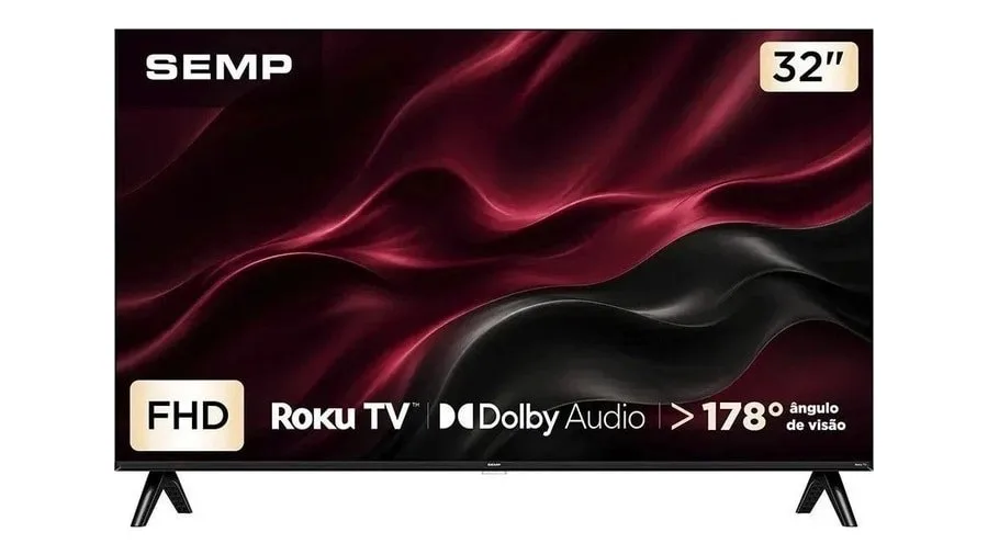 Smart TV 32 Polegadas Semp 32S42R Full HD LED Roku
