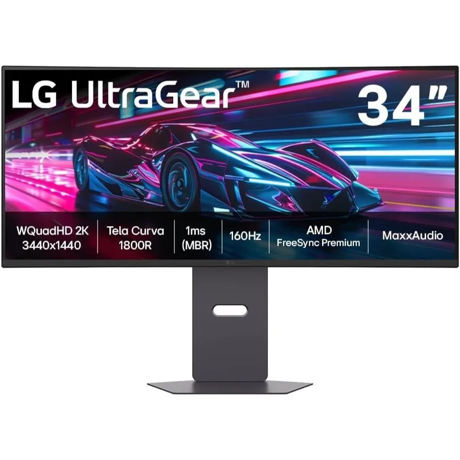 Monitor Gamer LG UltraGear Curvo 34 QuadHD 2K UltraWide 160Hz HDR10