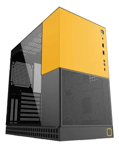 Gabinete Geometric Future Model4 King Arthur Preto e Amarelo