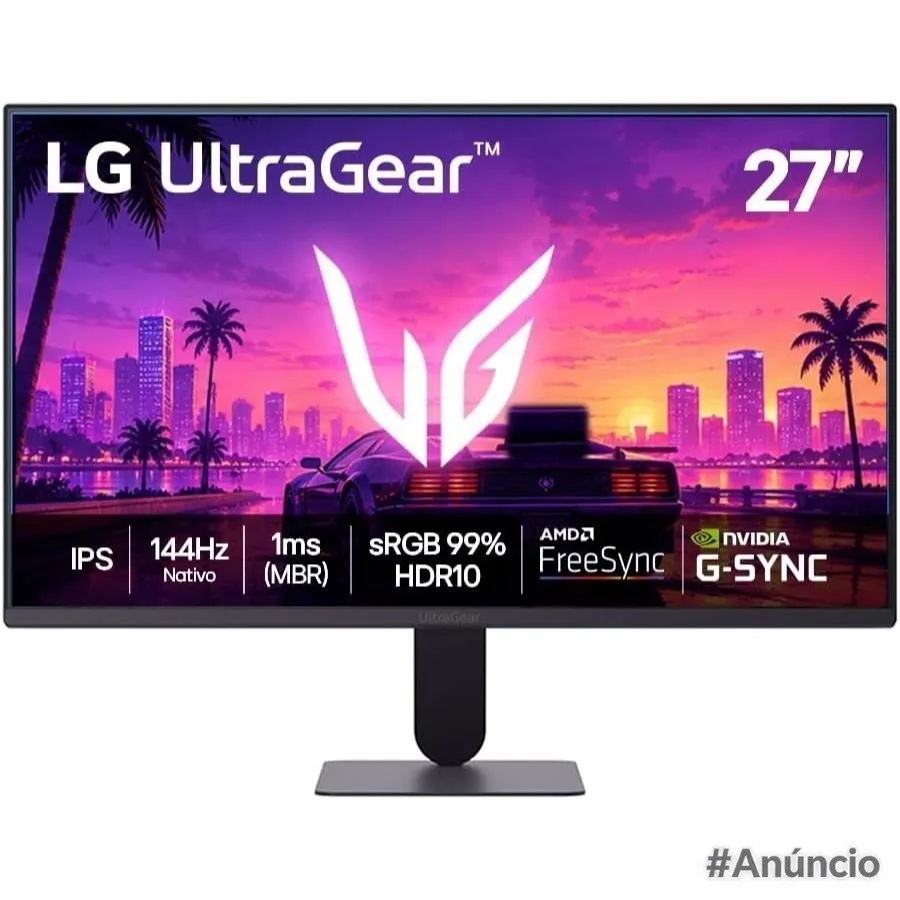 Monitor Gamer LG UltraGear 27 FHD 144Hz IPS - 27G411B-B