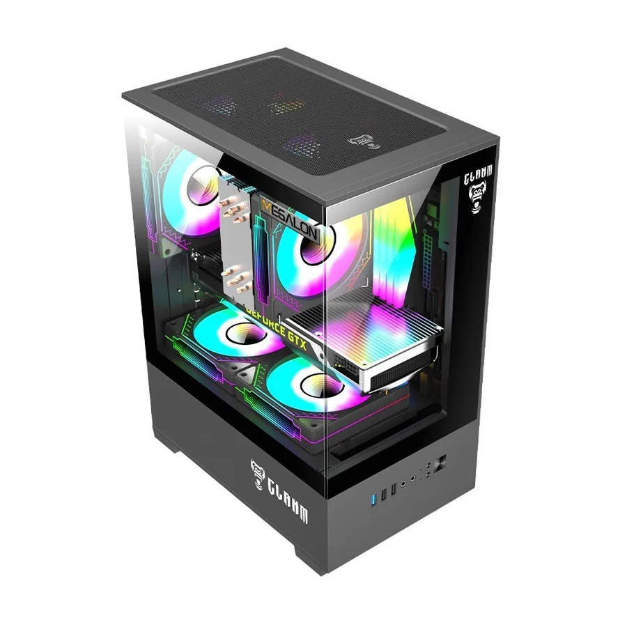 Gabinete Gamer Preto Para Placa Mãe Micro ITX  ATX Mid Tower