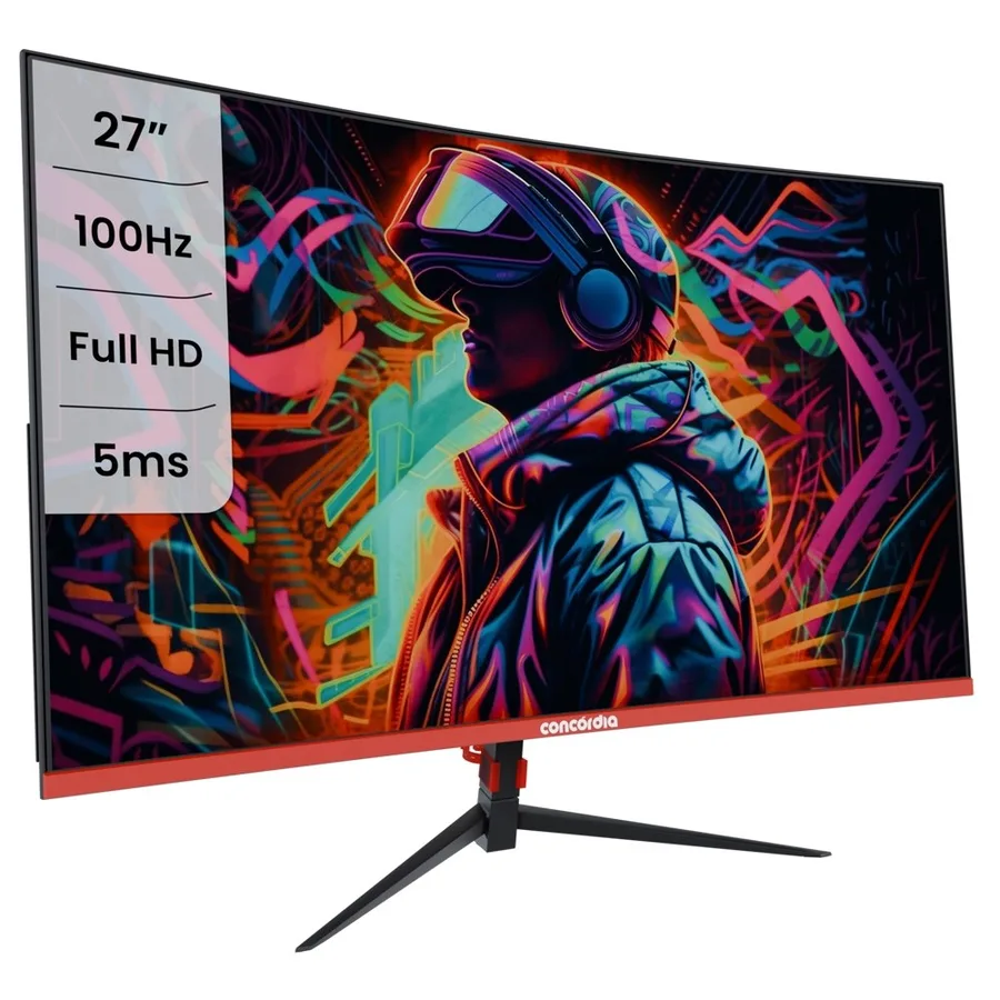 Monitor Gamer Curvo 27 CZ270F Concórdia 100HZ LED FULL HD HDMI VGA SRGB 99
