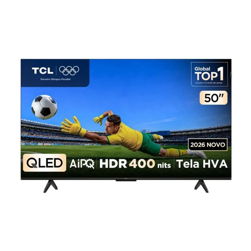Smart TV P7L 50 Polegadas 4K UHD QLED AiPQ TCL preto Bivolt