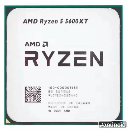 Ryzen 5 5600XT AMD AM4 4.7 GHz 6 Cores 12 Threads novo SBox