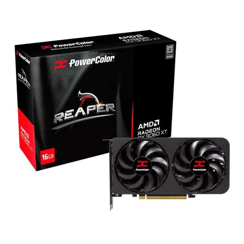 Placa de Video PowerColor Radeon RX 9060 XT Reaper, 16GB, GDDR6, 128-bit, RX 9060 XT-16GB-A