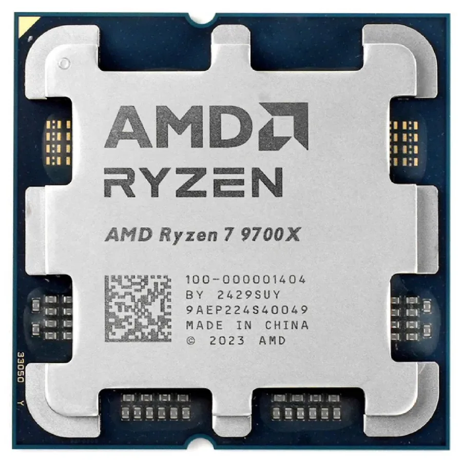 Processador AMD Ryzen 7 9700X 3.8GHz 5.5GHz Turbo 8 Cores 16 Threads AM5 40 MB Novo Sem Caixa ou Cooler