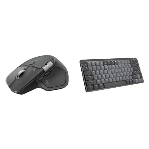 Mouse sem fio Logitech MX Master 4 - GrafiteTeclado Mecânico sem fio Logitech MX Mechanical Mini