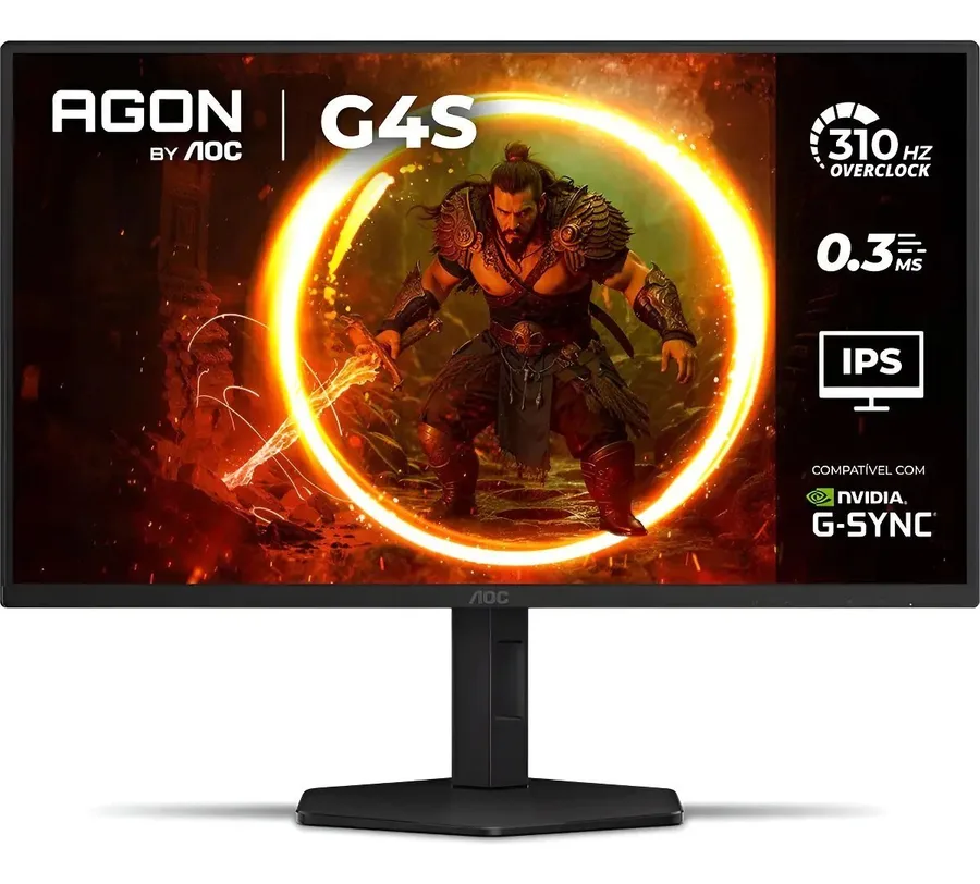Monitor Gamer AOC AGON G4S 25 310Hz 0.3ms HDR400 IPS Base Ajustável 25G4SP Preto