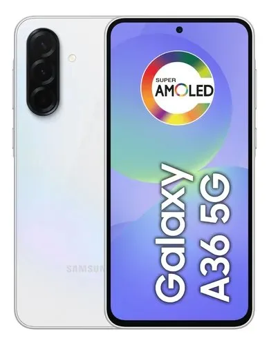 Smartphone Samsung Galaxy A36 5G 128GB 6GB RAM Câmera Tripla de até 50MP Selfie de 12MP IP67 Super AMOLED 6.7 NFC Recursos AI Android e Segurança Snapdragon - Branco