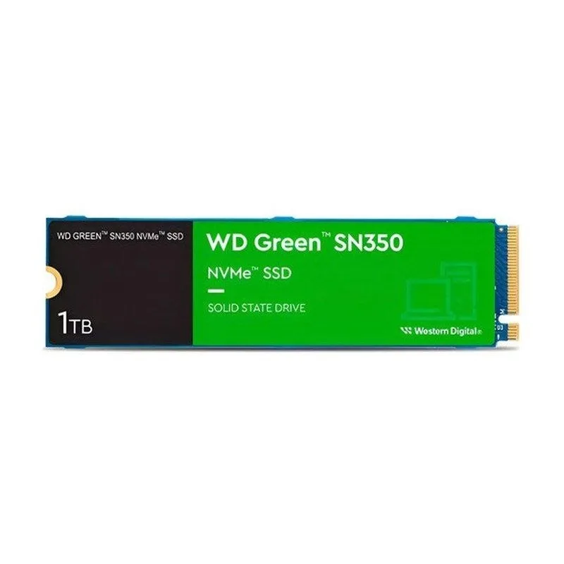 Ssd 1tb Western Digital Green Sn350 Nvme, Gen3 M.2 2280 Azul Verde-escuro