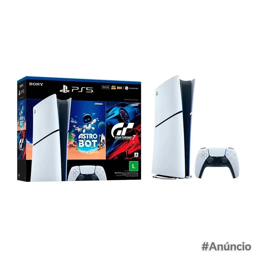 Console Sony Playstation 5 Edicao Digital Ssd 825GB Controle Sem Fio Dualsense 2 Jogos Digitais