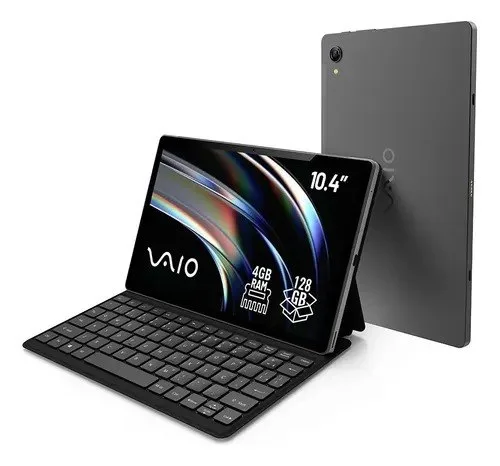 Tablet VAIO TL10 4GB RAM 128GB Octa-Core, Tela 10.4 2K, 4G WiFi Dual Band, Câmera 8MP  Selfie 5MP, 7000mAh, Android 16, com Teclado Magnético de Conexão Inteligente  Preto