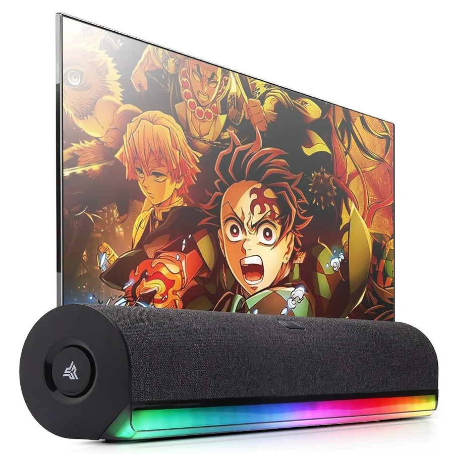 Soundbar Bluetooth Gamer Sem Fio Led Rgb Caixa De Som Para Smart Tv Pc Celular Notebok Original Knup