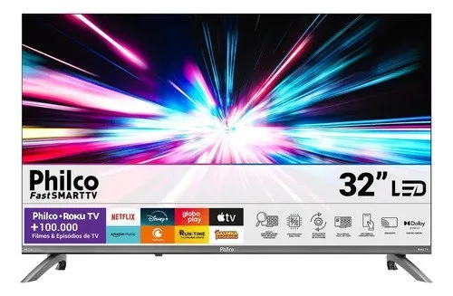 Smart Tv 32 Philco Roku Tv Dolby Áudio Hdr10 P32crb