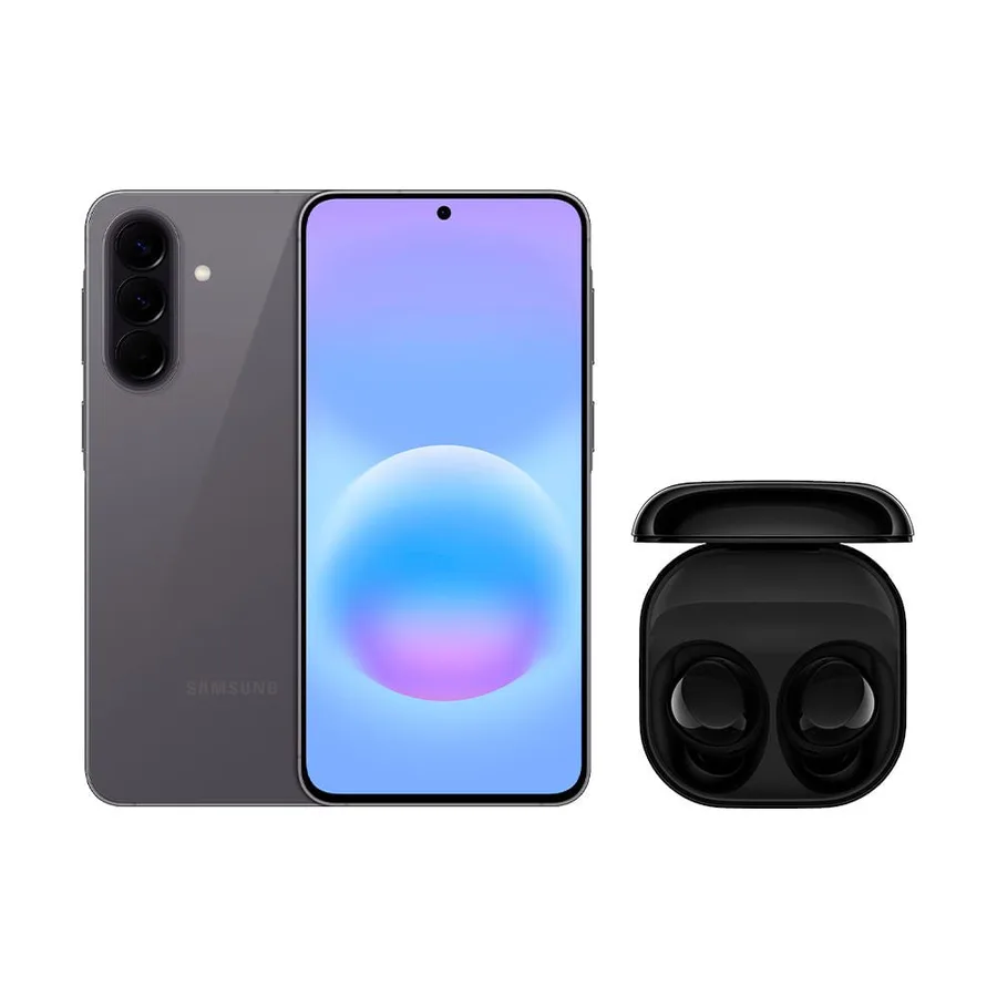 Galaxy A57 5G 256GB - Cinza  Galaxy Buds Core - Preto