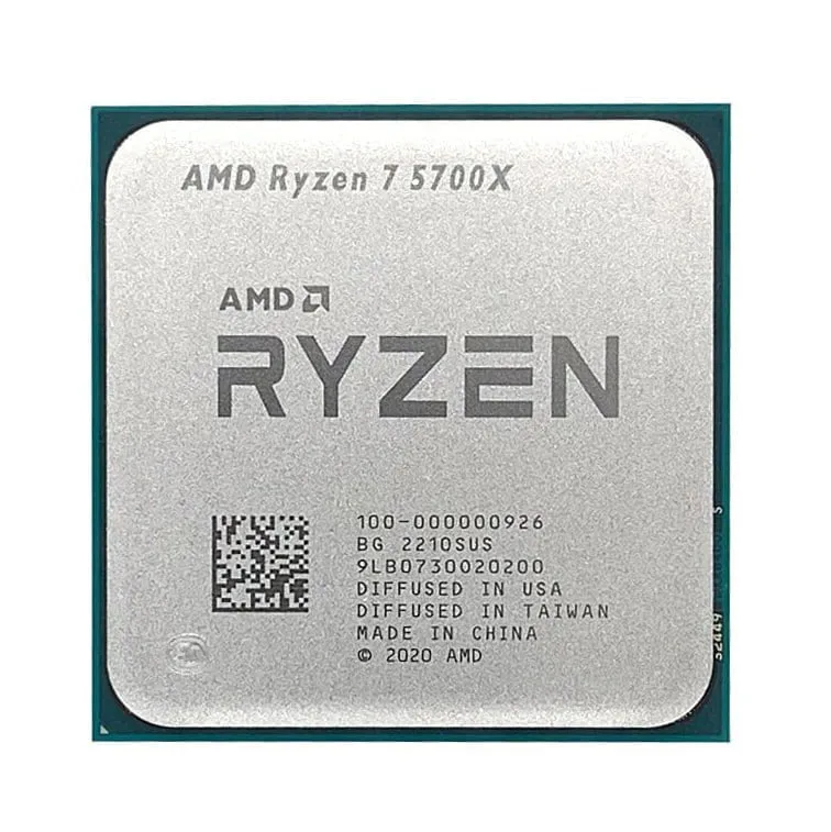 Processador AMD Ryzen 7 5700X, 3,4 GHz, 8 núcleos, 16 threads, cache de 32 MB, soquete AM4, OEM