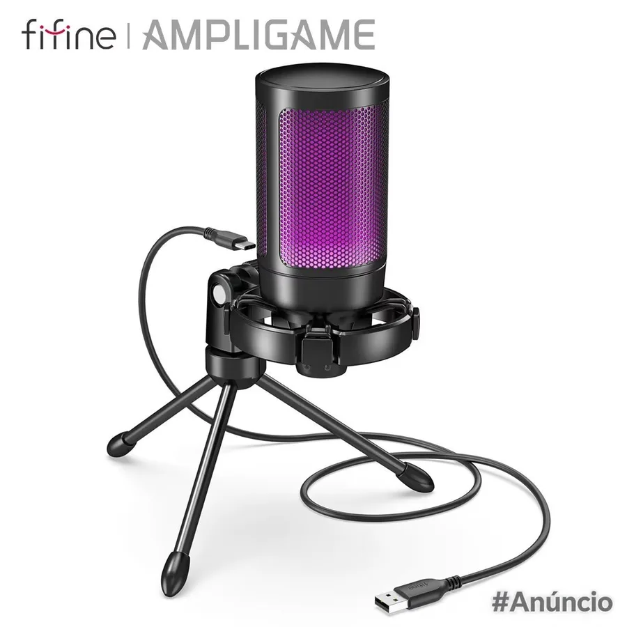 Microfone Fifine Ampligame A2 PRETO