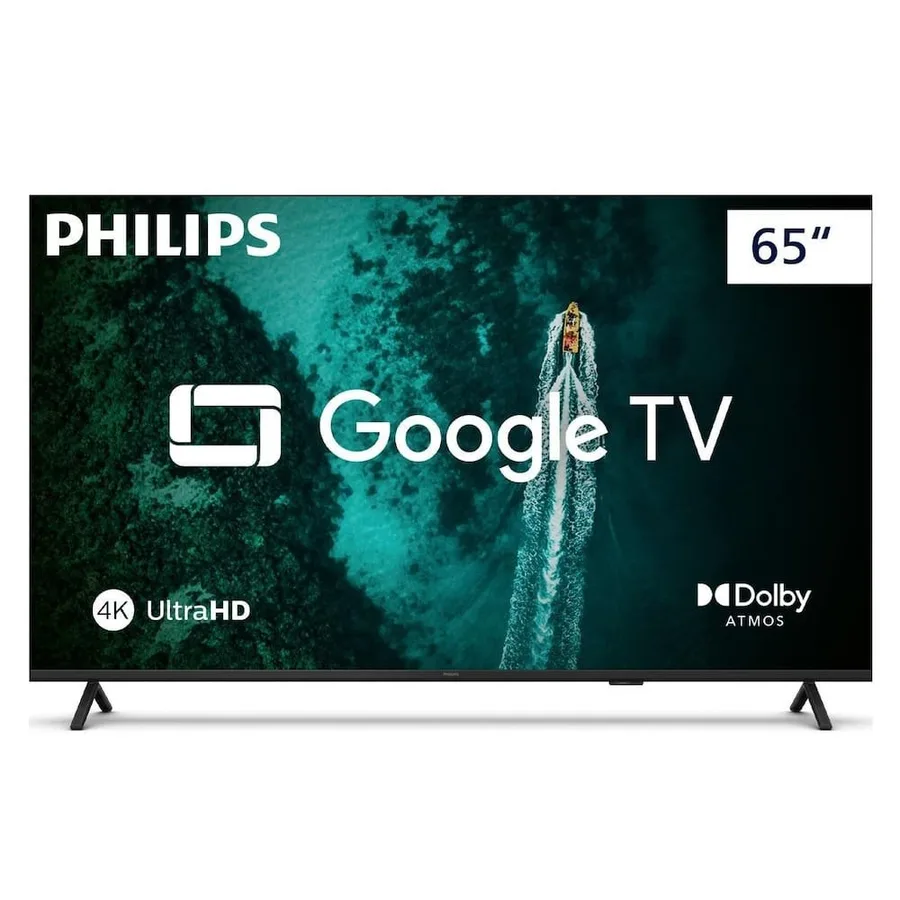 Smart TV 65 polegadas 4K Philips 65PUG741978 Google TV Comando de Voz Dolby Atmos