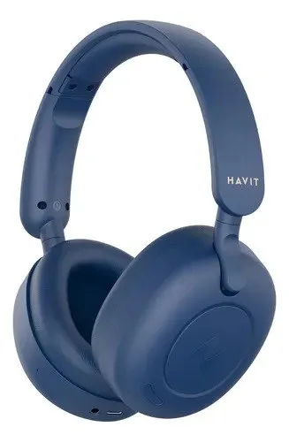 Headphone Havit H655bt Anc Hibrido Bluetooth 5.3 Multiponto Cor Azul