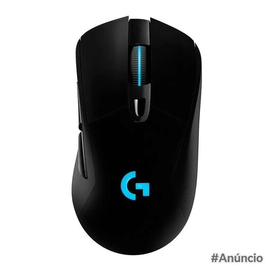 Mouse Gamer Sem Fio Logitech G703 Lightspeed Rgb Lightsync 6 Botoes Programaveis Hero 25K Recarregavel Compativel Powerplay 910