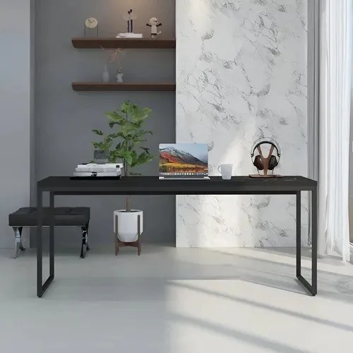 Mesa Para Escritório Diretor 1,80m Dynamica Cor Preto Ônix  Est.Preta