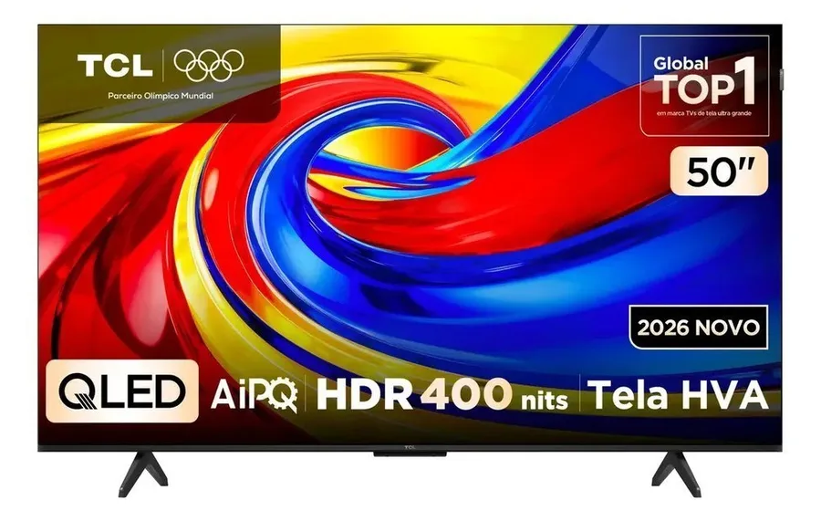 Smart Tv Tcl 50 Polegadas Qled 4k P7l Wifi Bluetooth Google Tv Hdr10 60 Hz Aipq 50p7l
