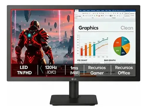 Monitor Gamer LG 22 22u403a Full Hd 120hz 1ms Hdmi Preto Preto 127220v