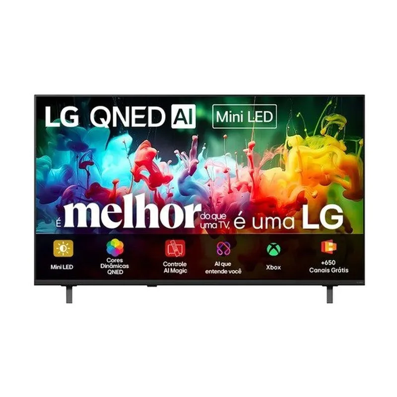 Smart TV 4K 55 LG QNED Mini LED AI QNED70 2026 Processador α7 Ger9 HDR10 Xbox Bluetooth Wi-Fi AI Search Google Gemini Integrados webOS 26 - 55QNED70BSA