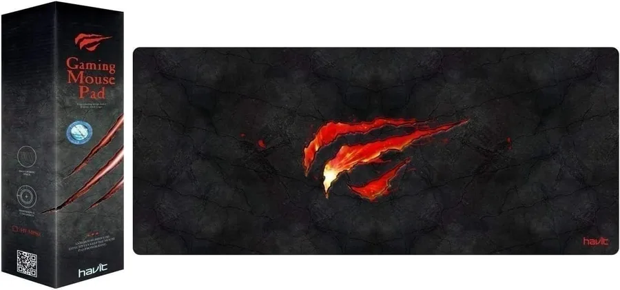 Havit Mouse Pad Grande 70 X 30 Cm Gamer, Hv-MP861, Movimento Suave e Preciso, Costurado, Preto
