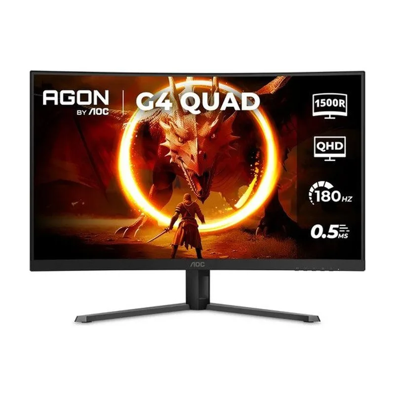 Monitor Gamer Curvo AOC AGON QUAD 32 180Hz 0,5ms HDR10 CQ32G4E Preto