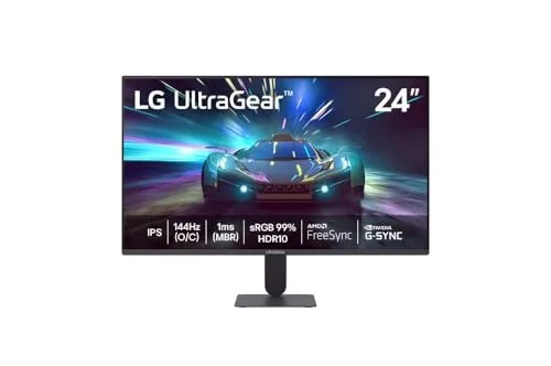 LG UltraGear Monitor Gamer 24 IPS 144Hz OC 1ms MBR Full HD 1920x1080 HDR10 NVIDIA G-SYNC AMD FreeSync, Preto - 24G411A