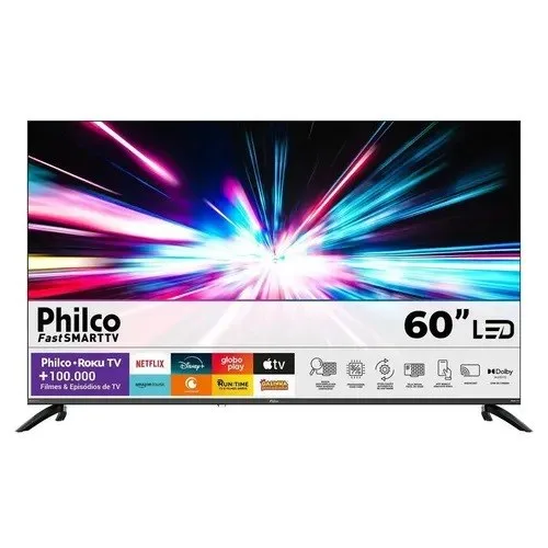 Smart TV Philco 60 P60VIK 4K UHD LED Roku Dolby Audio Wi-Fi HDR10