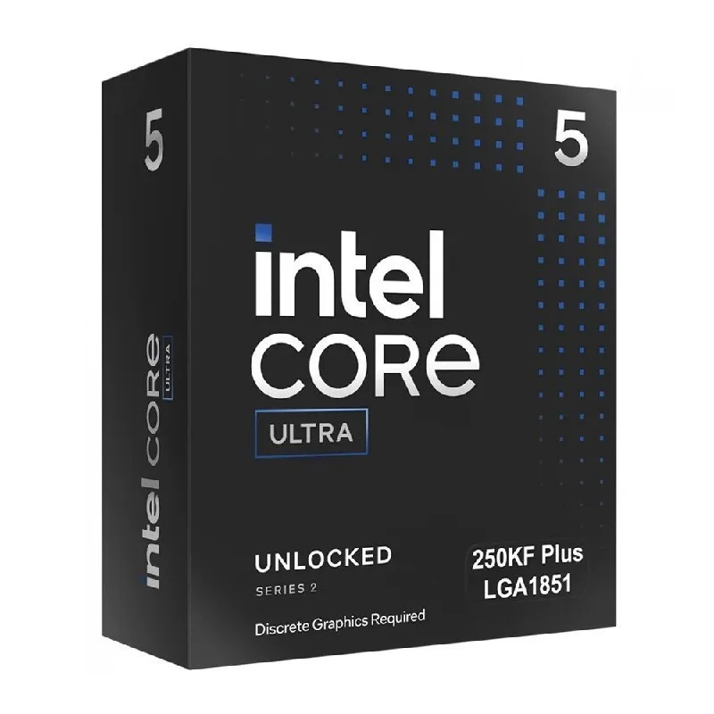 Processador Intel Core Ultra 5 250Kf 3 7Ghz 5 4Ghz Turbo Cache 30 MB 14 Nucleos 14 Threads Lga 1851 Sem Video Integrado Bx80768250Kf