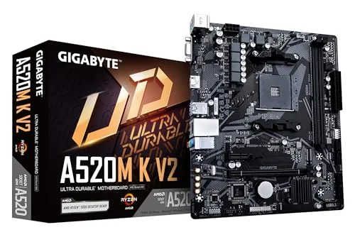 Placa Mãe Gigabyte A520M K V2 AM42xDDR4HDMID-SubM.2USB 3.2
