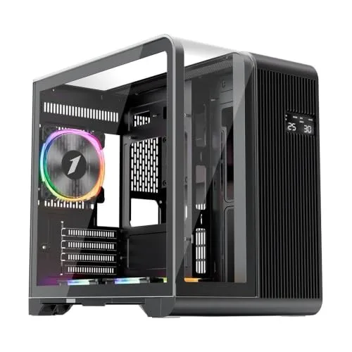 1STPLAYER Gabinete Gamer Rt5, Mid Tower, Atx, Lateral em Vidro Temperado, Preto - Rt5-bk