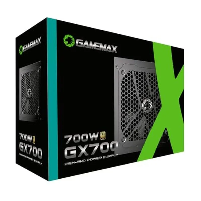 Fonte Gamemax GX700, 700W, 80 Plus Gold, PFC Ativo, Preto