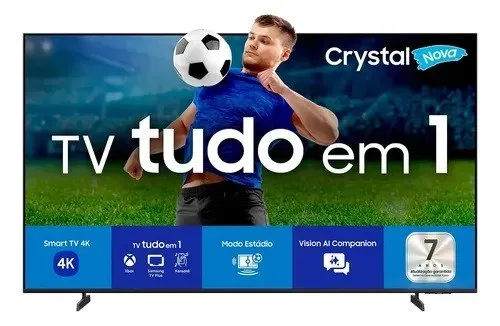 Samsung Smart Tv 70 Crystal Uhd 4k U8500f 2025, Xbox Cloud Gaming, Canais Gratuitos, 7 Anos De Atualização, Ai Energy Mode, Alexa Integrada