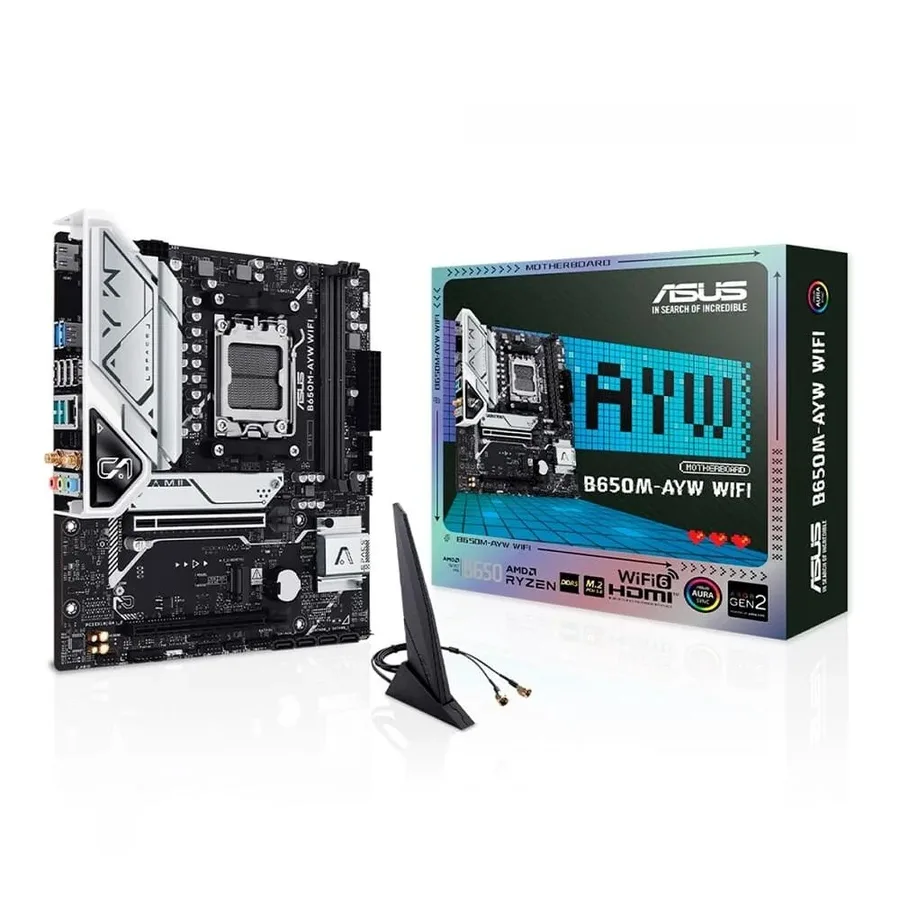 Placa Mae Asus B650M Ayw Wi Fi Am5 Matx Ddr5 Wi Fi Bluetooth 90Mb1Ki0 M0Eay0