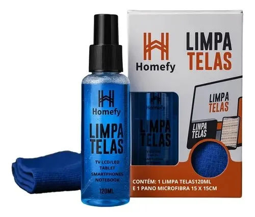 Kit Limpa Telas Notebook Celulares Homefy  Pano Microfibra