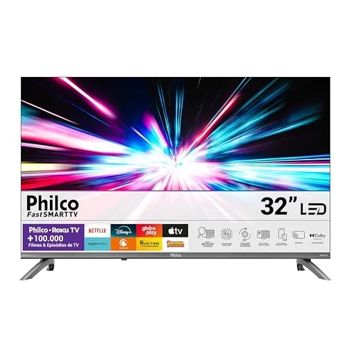 Smart TV 32 Philco Roku TV Dolby Áudio HDR10 P32CRB